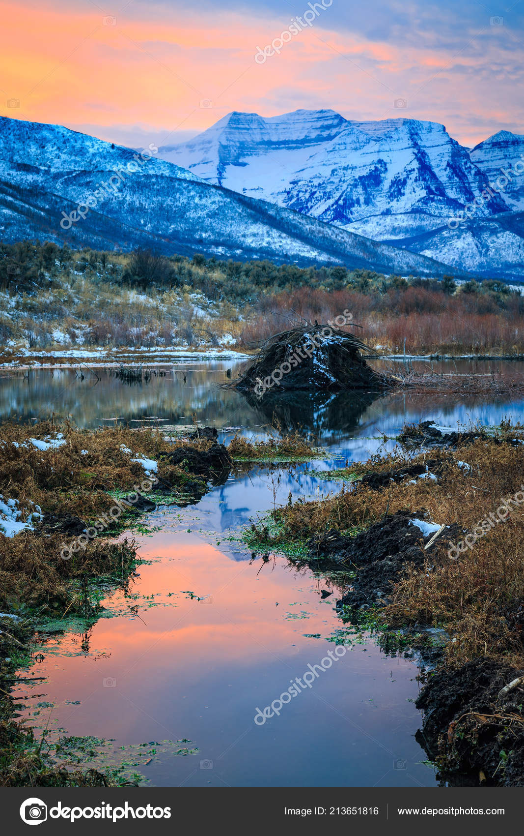 Wallsburg Beaver Dam Sunset Utah Usa — Stock Photo
