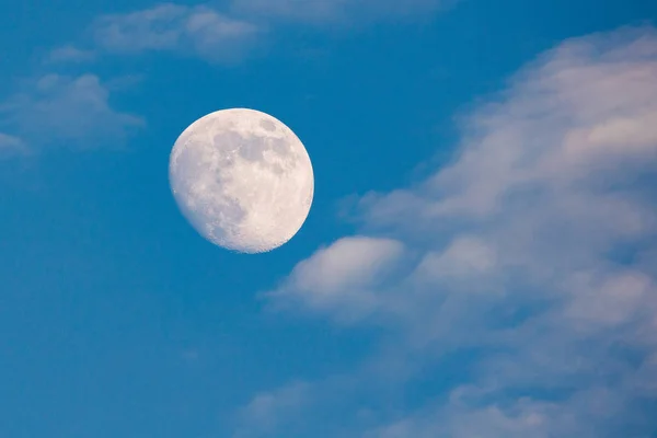 full moon in blue sky, super moon