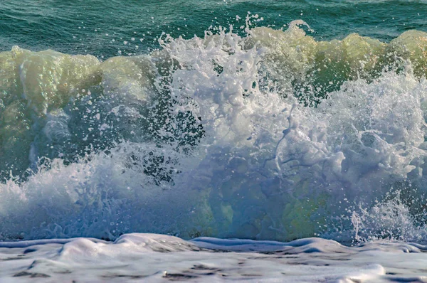 Olas Mar Verdes Azules Playa Granadina Herradura — Fotografia de Stock