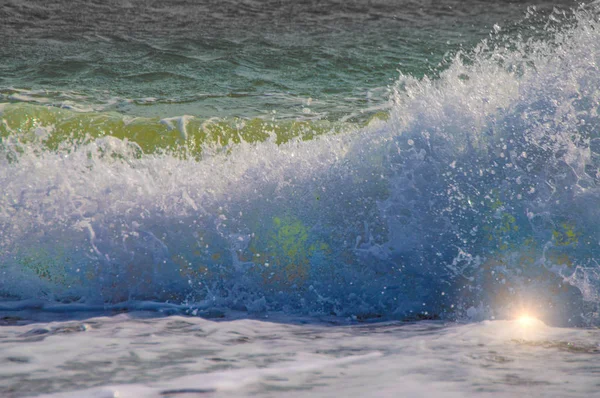 Olas Mar Verdes Azules Playa Granadina Herradura — Fotografia de Stock