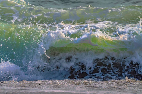 Olas Mar Verdes Azules Playa Granadina Herradura — Fotografia de Stock