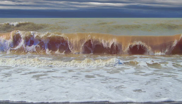 Beach Waves Horseshoe Grenade Olas Del Mar Playa Herradura Granada — Stock fotografie