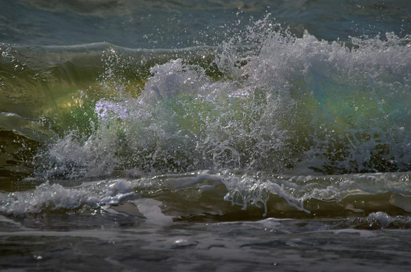 Onde Sulla Spiaggia Del Ferro Cavallo Granada Andalucia Spagna — Foto Stock