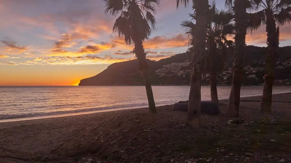 Por Tarde Playa Herradura Hora Dorada — Foto de Stock