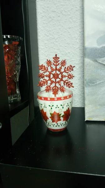 Red Christmas Decoratie Objecten Meer — Stockfoto