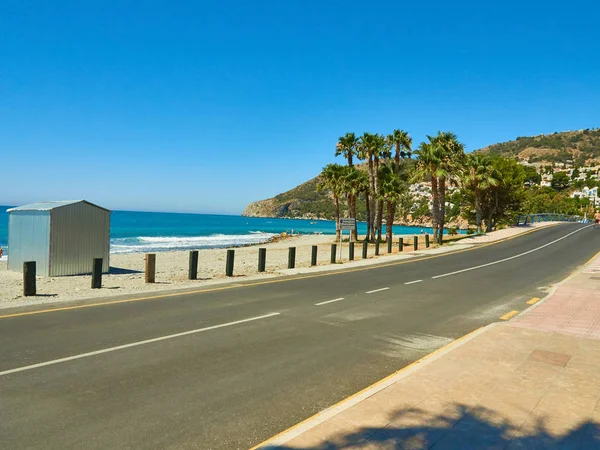 Ağaçlar Köy Granadino Nalı Deniz Doğası Çiçekler — Stok fotoğraf