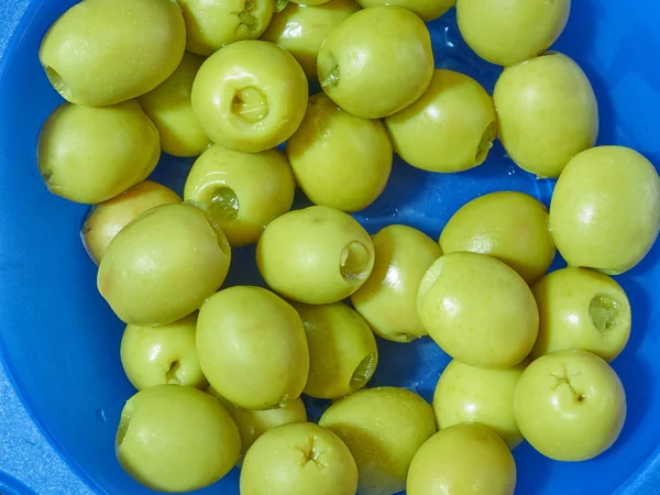 Olive Verdi Speziate Dalla Spagna Andalusia — Foto Stock