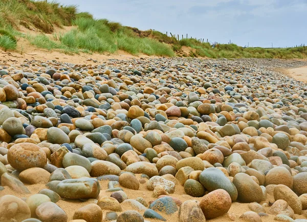 Viele Runde Steine Einem Strand Irland — Stockfoto