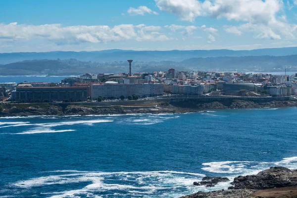 Panoramisch Uitzicht Vanaf Het San Pedro Park Corua Galicia — Stockfoto