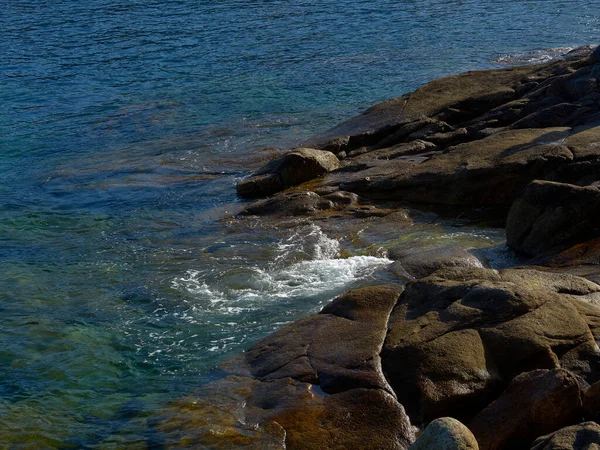 View Corua Galicia Del Mar Its Rocks More August — стоковое фото