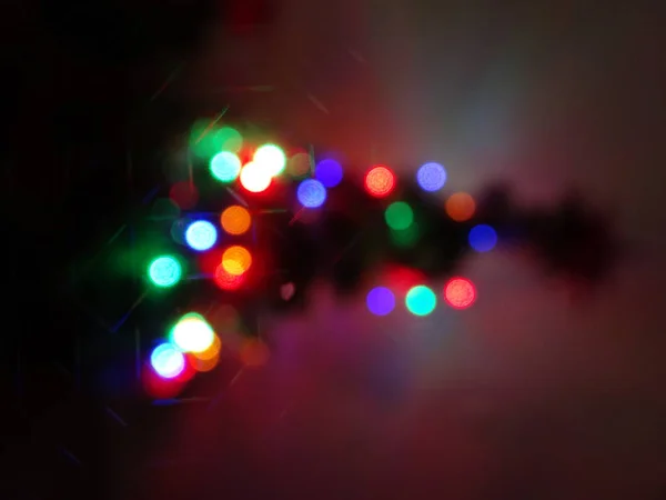 Lumières Arbre Noël Dans Pot — Photo