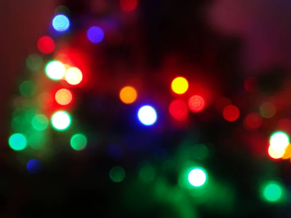 Χριστουγεννιάτικο Δέντρο Φώτα Ένα Βάζο — Φωτογραφία Αρχείου