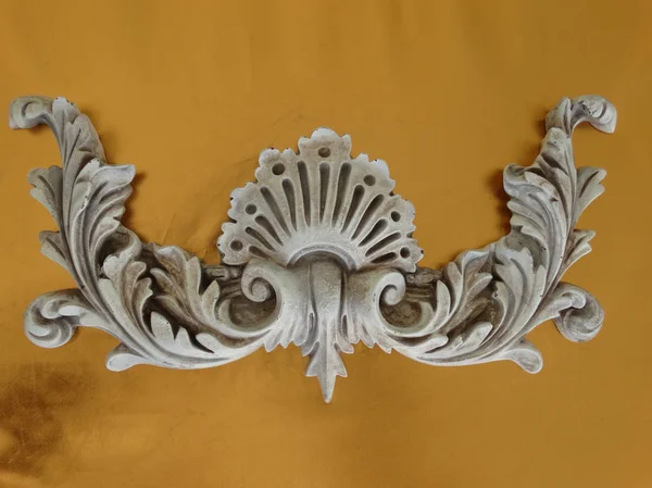 Ornamento Floral Arquitetônico Branco — Fotografia de Stock