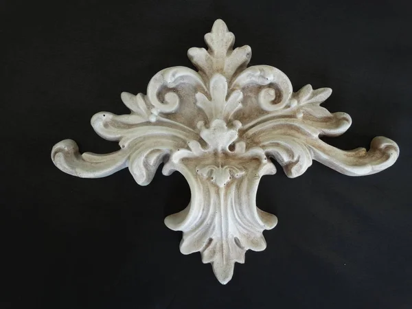 Ornamento Floral Arquitetônico Branco — Fotografia de Stock