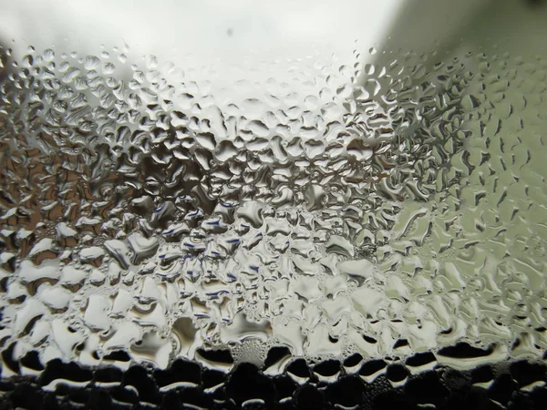 Regentropfen Auf Ein Fenster — Stockfoto