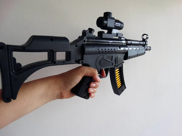Geïsoleerde Machinegeweer Speelgoed — Stockfoto