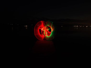 Sokak gece Lightpainting fotoğraf