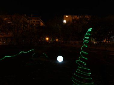 Noel gece Lightpainting fotoğraf