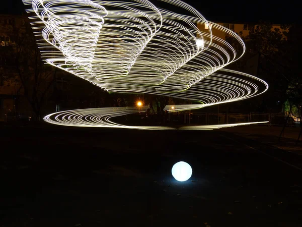 나선형 Lightpainting — 스톡 사진