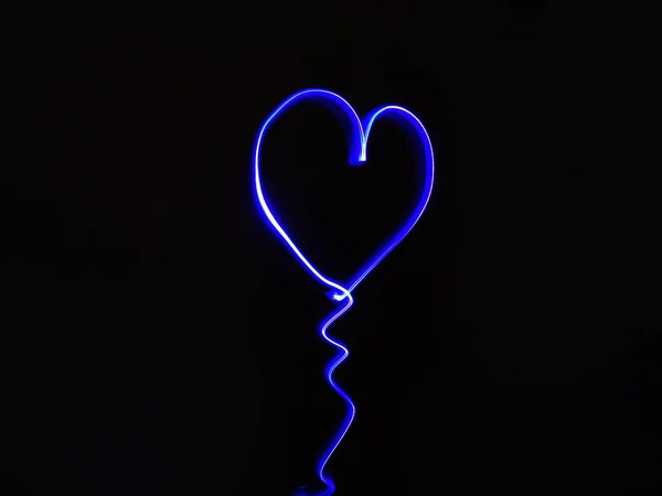 Forma Coração Lightpainting Arte — Fotografia de Stock