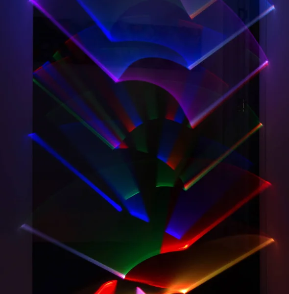Abstrakte Bunte Form Nacht Lichtmalerei — Stockfoto