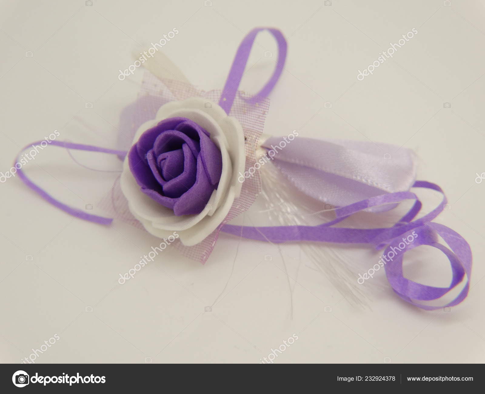 White Violet Flower Wedding Decoration Stock Photo C Imagesto