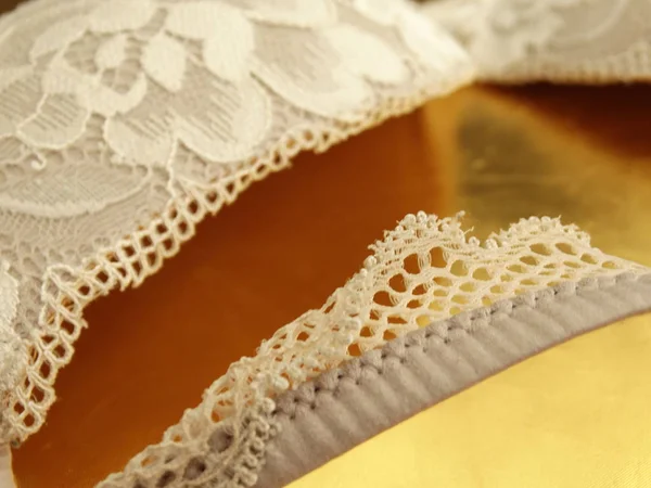 Lingerie Luxo Bege Lace — Fotografia de Stock