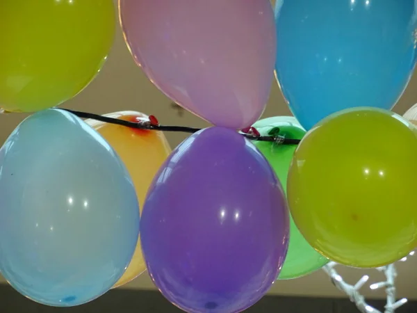 Многоцветный Воздушный Шар Украшения Партии — стоковое фото