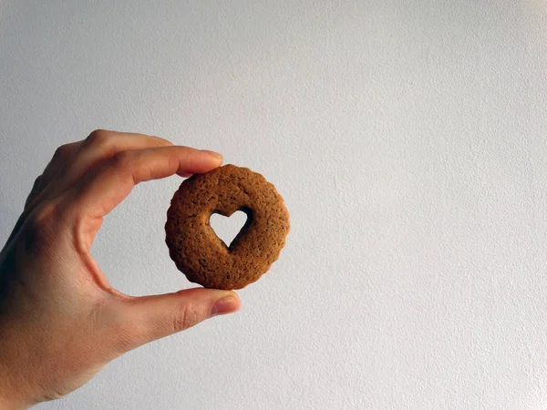 Tvaru Srdce Zázvor Cookies — Stock fotografie