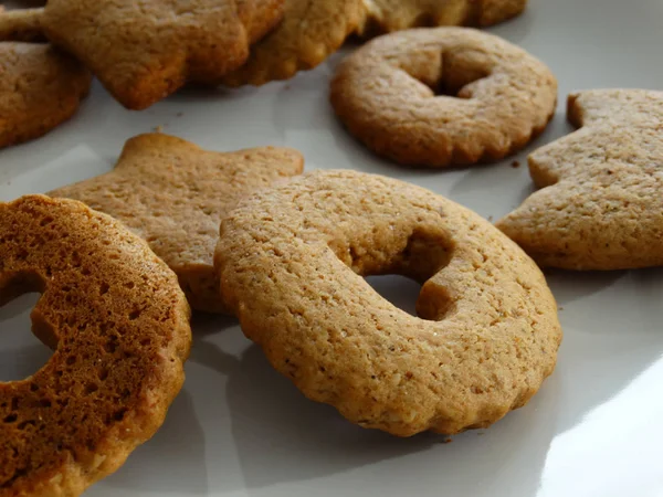 Szív Alakú Gyömbér Cookie — Stock Fotó