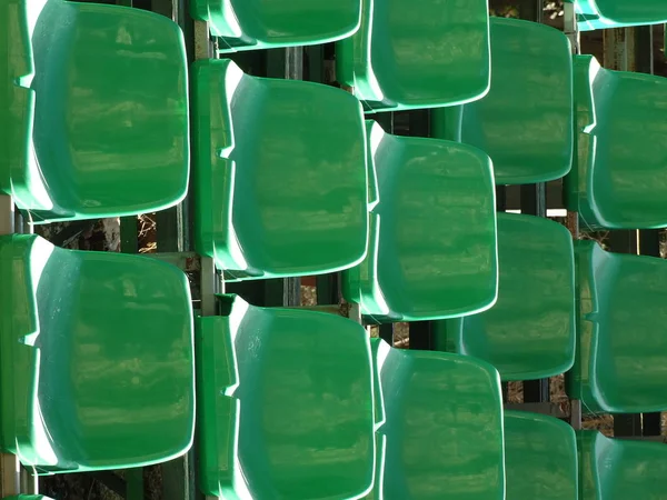 Green Outdoor Stadium Seats — Stock Photo, Image