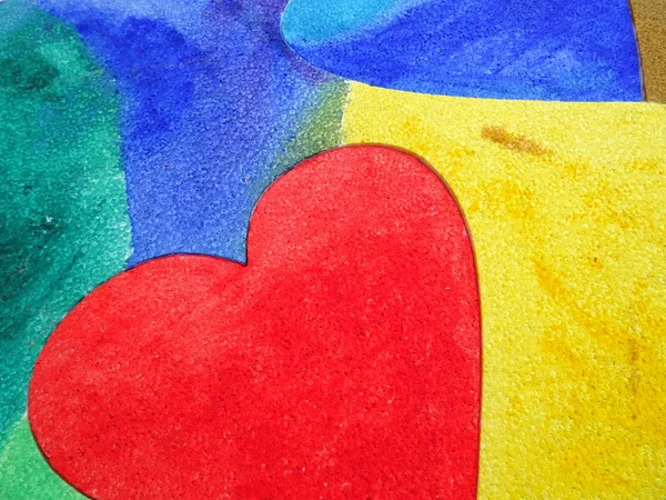 Painted Heart Close — Stock Photo, Image