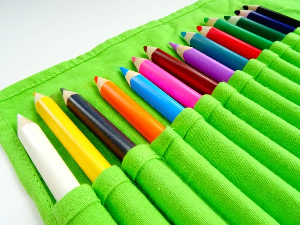 Green pencil and drawing pad holder