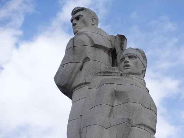 Monumento Piedra Del Panteón Jardín Marino Varna —  Fotos de Stock