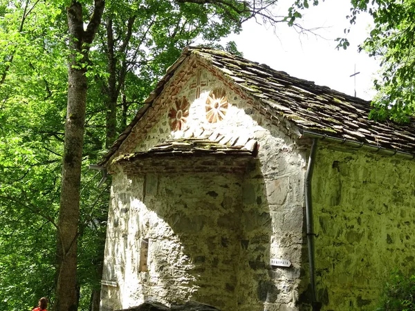 Gamla Bulgariska Kyrkan Skogen — Stockfoto