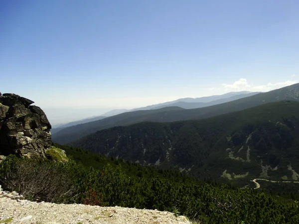 Utsikt Fra Yastrebets Peak Rila Mountain Bulgaria – stockfoto