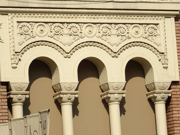 Romanian Style Vintage Building Arches with Ornaments