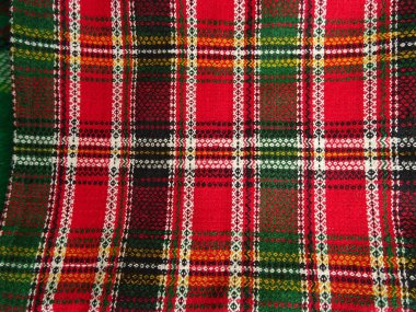 Yerli Bulgar kırmızı ve yeşil doku kare