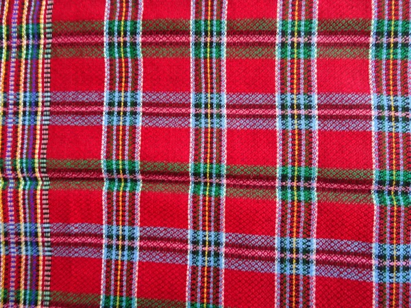 Native Bulgaarse Rood Groen Vierkant Textuur — Stockfoto