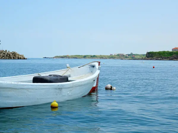 Weißes Boot Meer — Stockfoto