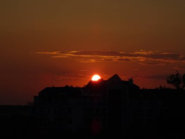 Güzel gün batımı wallpeper arka plan