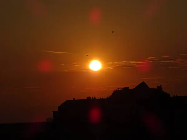 Mooie Zonsondergang Wallpeper Achtergrond — Stockfoto