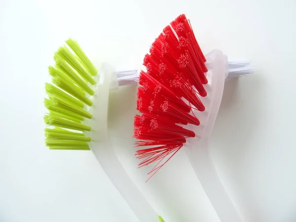 Two Cleaning Brushes Close — Stock Photo, Image