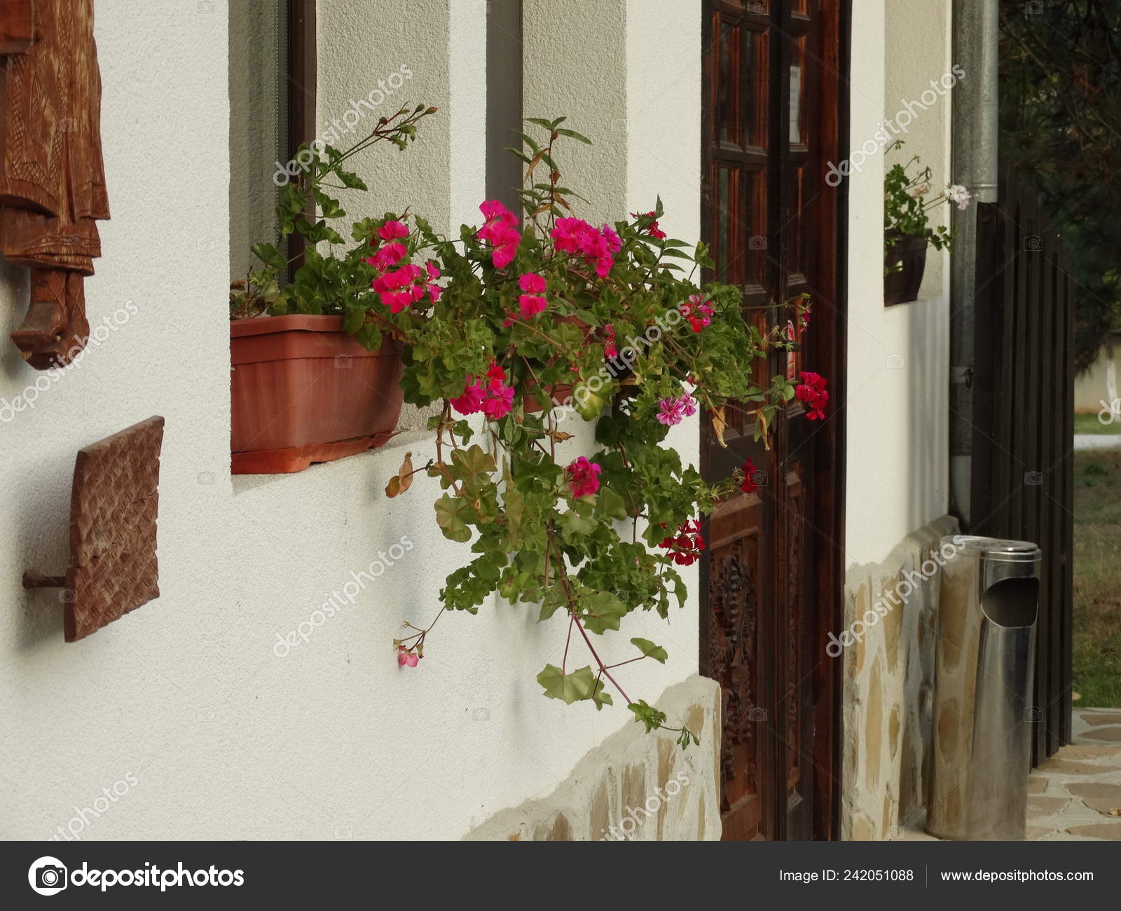 Flower Pots Window Sill — Stock Photo © Imagesto 242051088