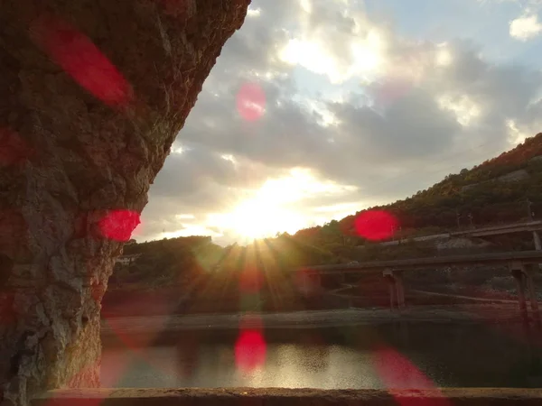 Embalse Tsonevo Bulgaria Atardecer —  Fotos de Stock