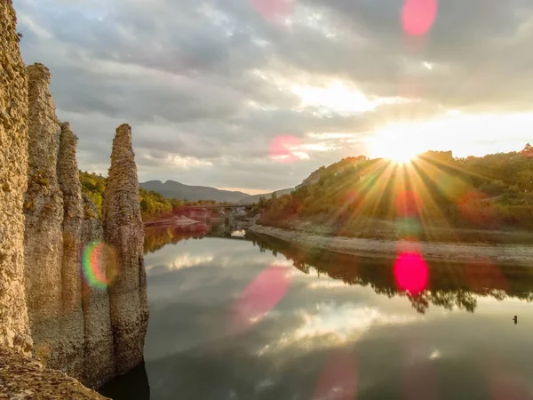 Wspaniałe Skały Bułgaria Zachodzie Słońca — Zdjęcie stockowe