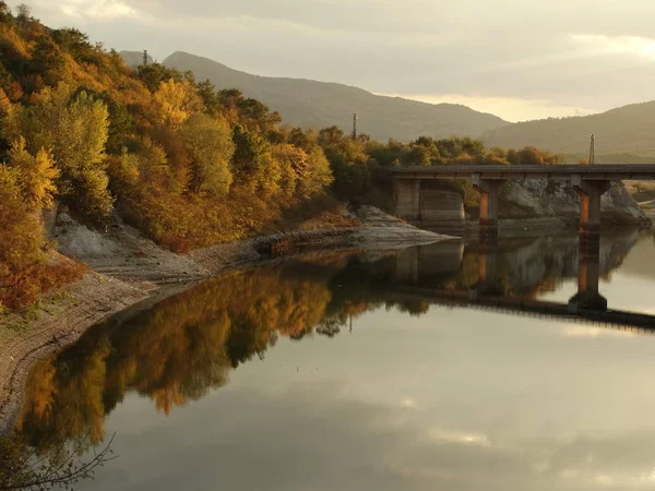 Tsonevo Reservoir Bulgaria Tramonto — Foto Stock