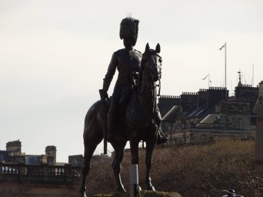 Süvari demir heykel Edinburgh