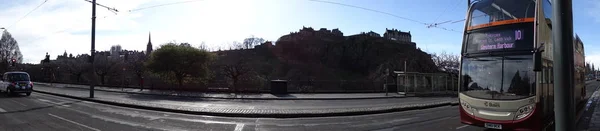 Edinburgh City Vervoer Street View Panorama — Stockfoto