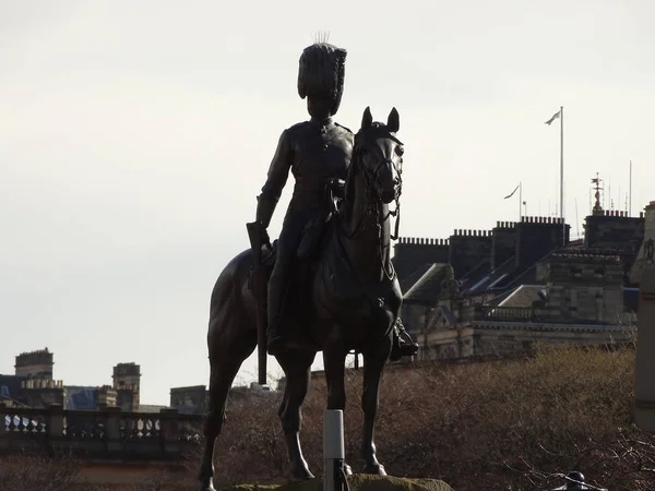 Horseman Iron Statue Edinburgh — Stock Photo, Image